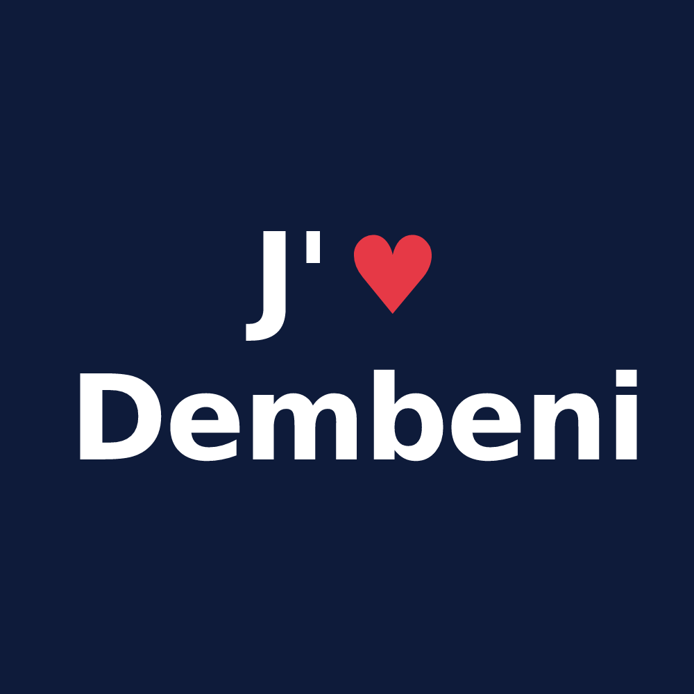 T-shirt personnalisé Dembeni — design J'aime Dembeni
