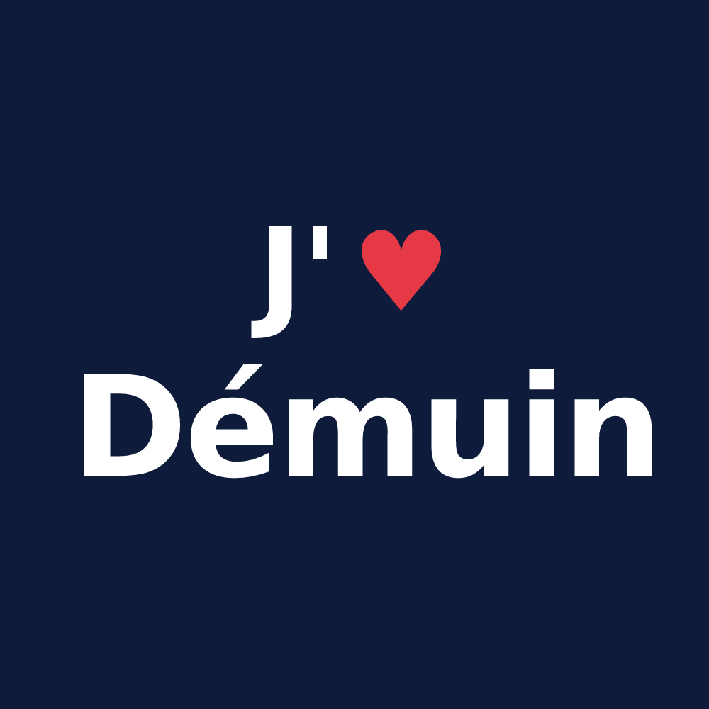 T-shirt personnalisé Démuin — design J'aime Démuin