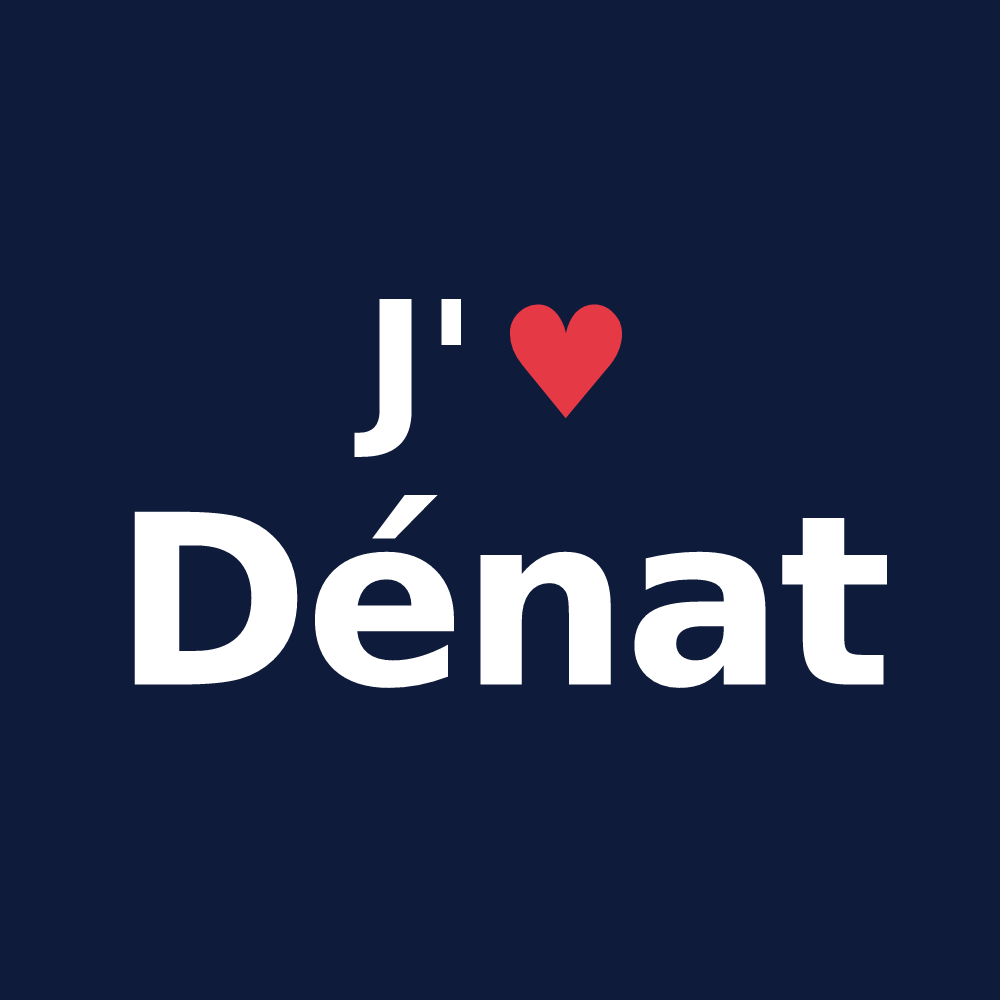 T-shirt personnalisé Dénat — design J'aime Dénat