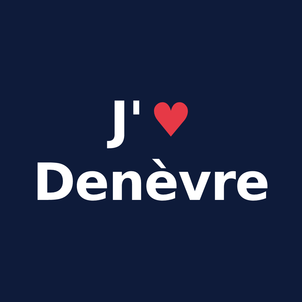 T-shirt personnalisé Denèvre — design J'aime Denèvre