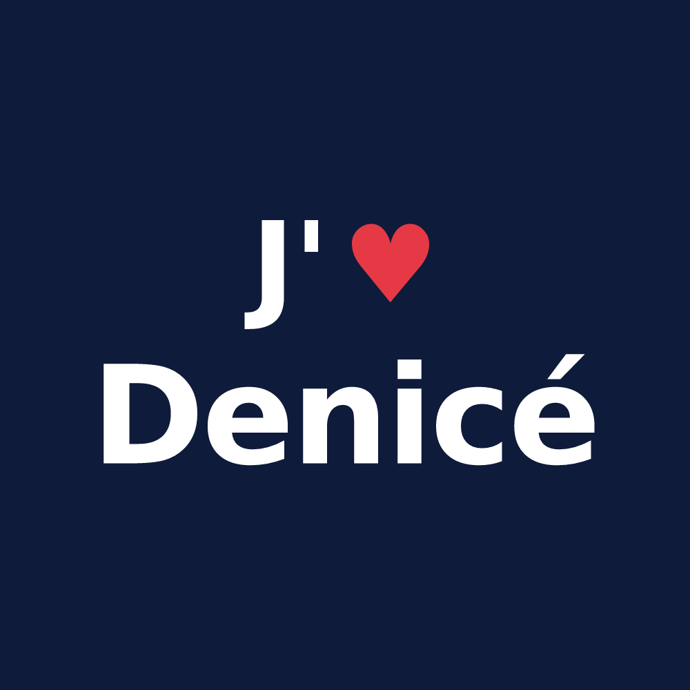 T-shirt personnalisé Denicé — design J'aime Denicé
