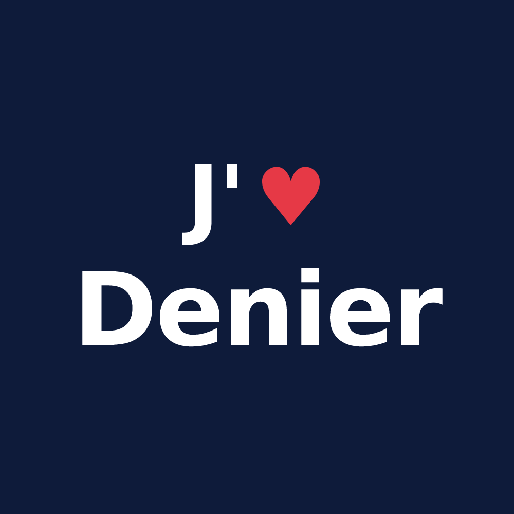 T-shirt personnalisé Denier — design J'aime Denier