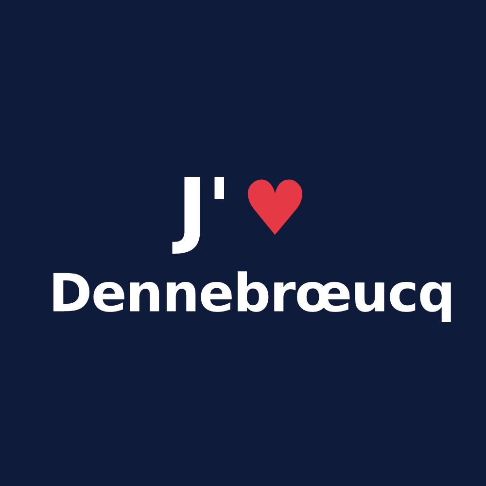 T-shirt personnalisé Dennebrœucq — design J'aime Dennebrœucq