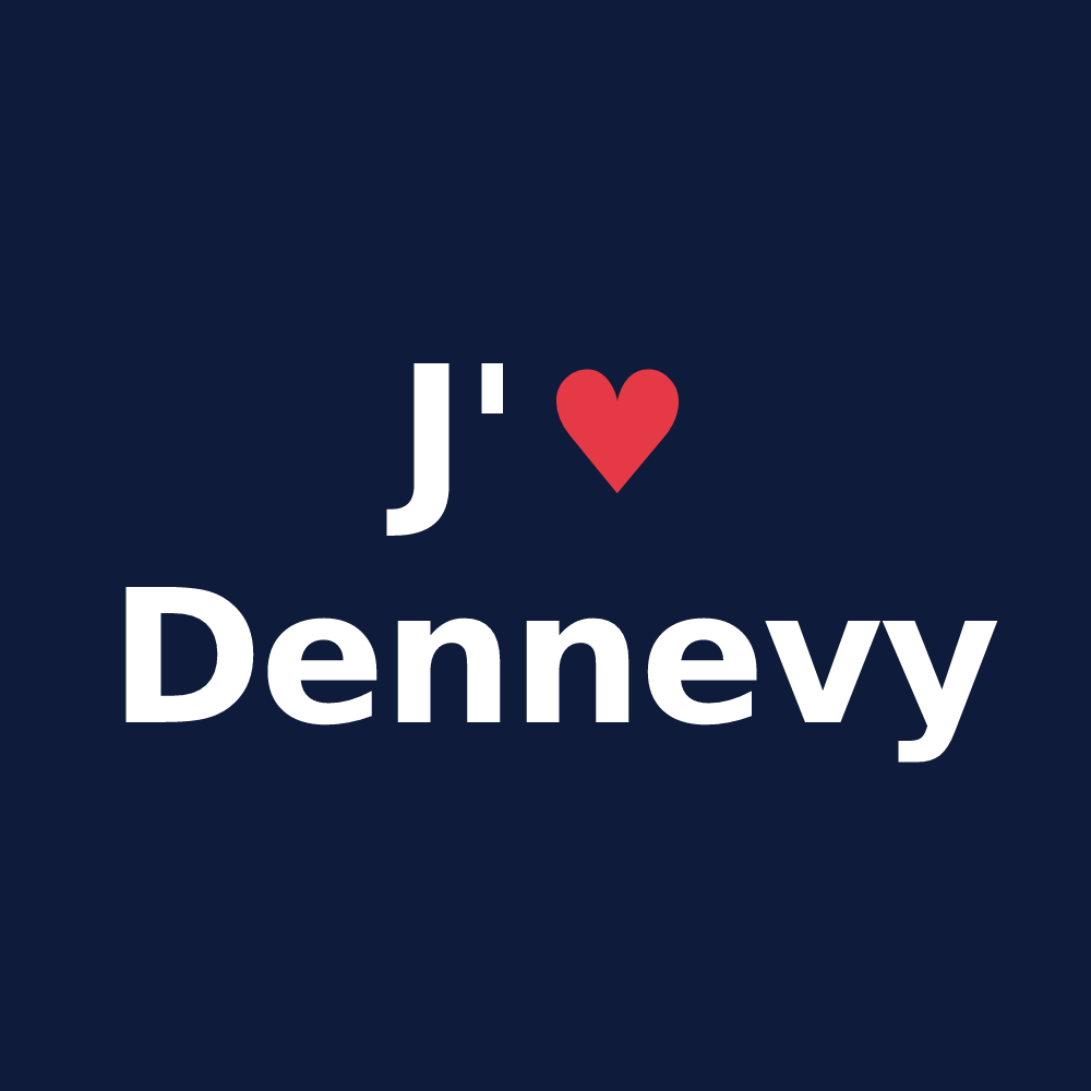 T-shirt personnalisé Dennevy — design J'aime Dennevy
