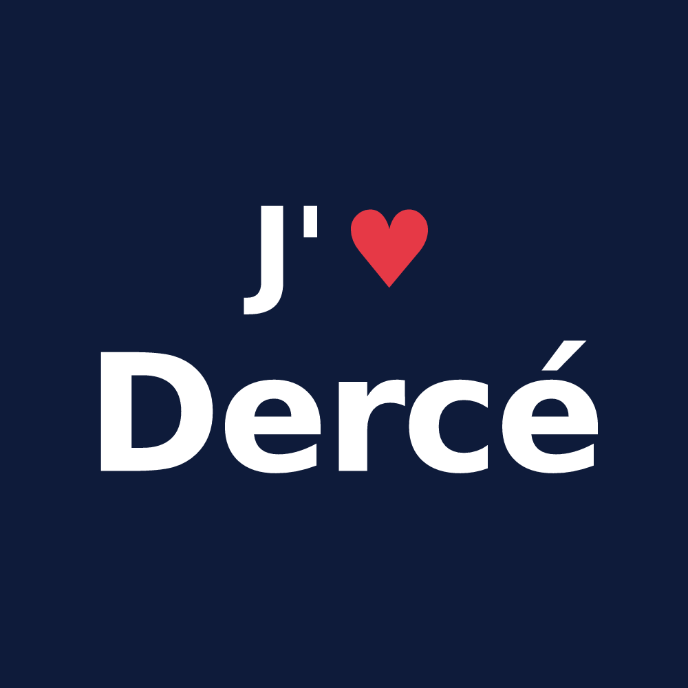 T-shirt personnalisé Dercé — design J'aime Dercé