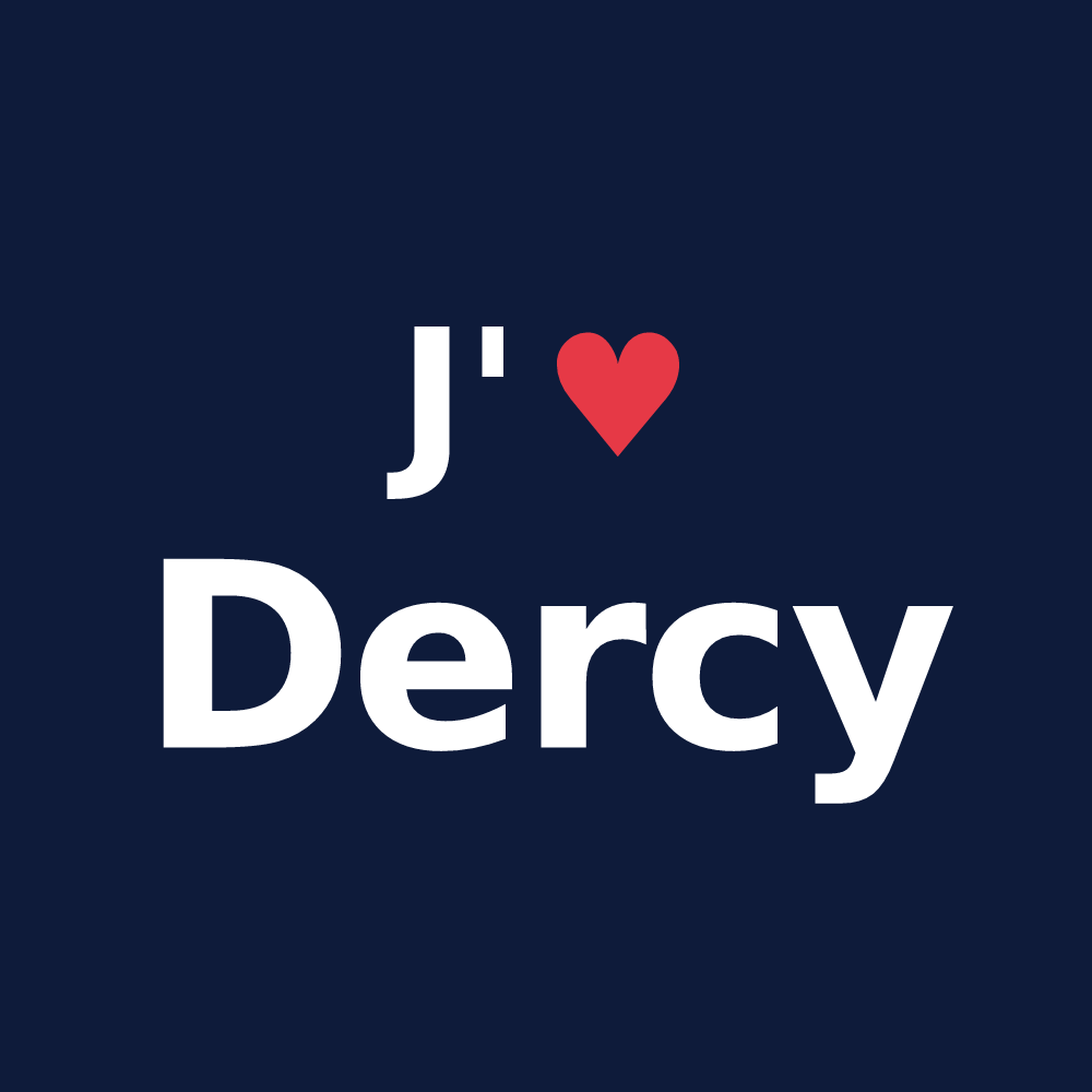 T-shirt personnalisé Dercy — design J'aime Dercy