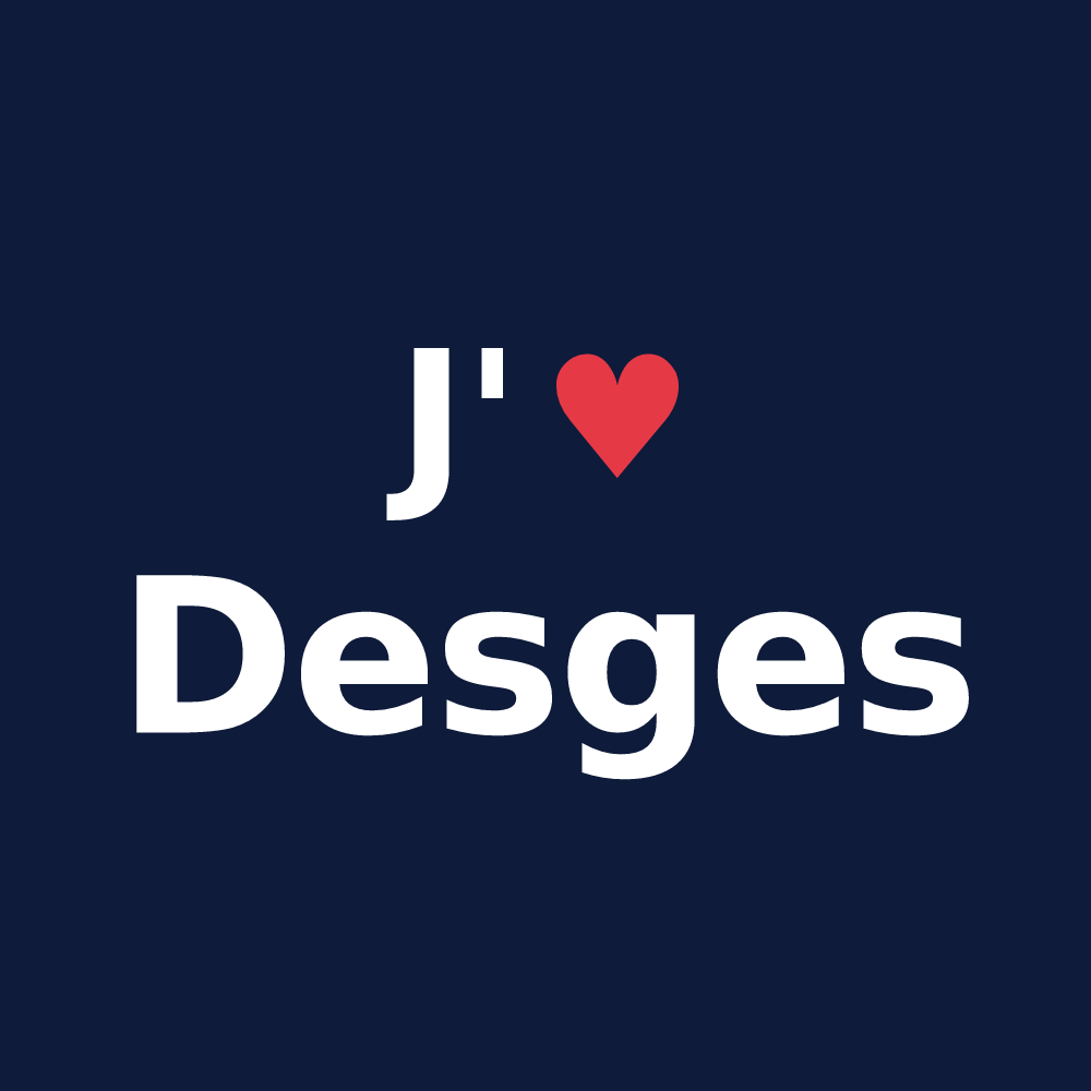T-shirt personnalisé Desges — design J'aime Desges