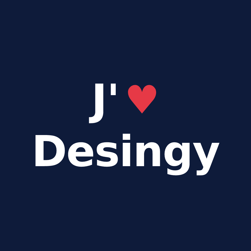 T-shirt personnalisé Desingy — design J'aime Desingy