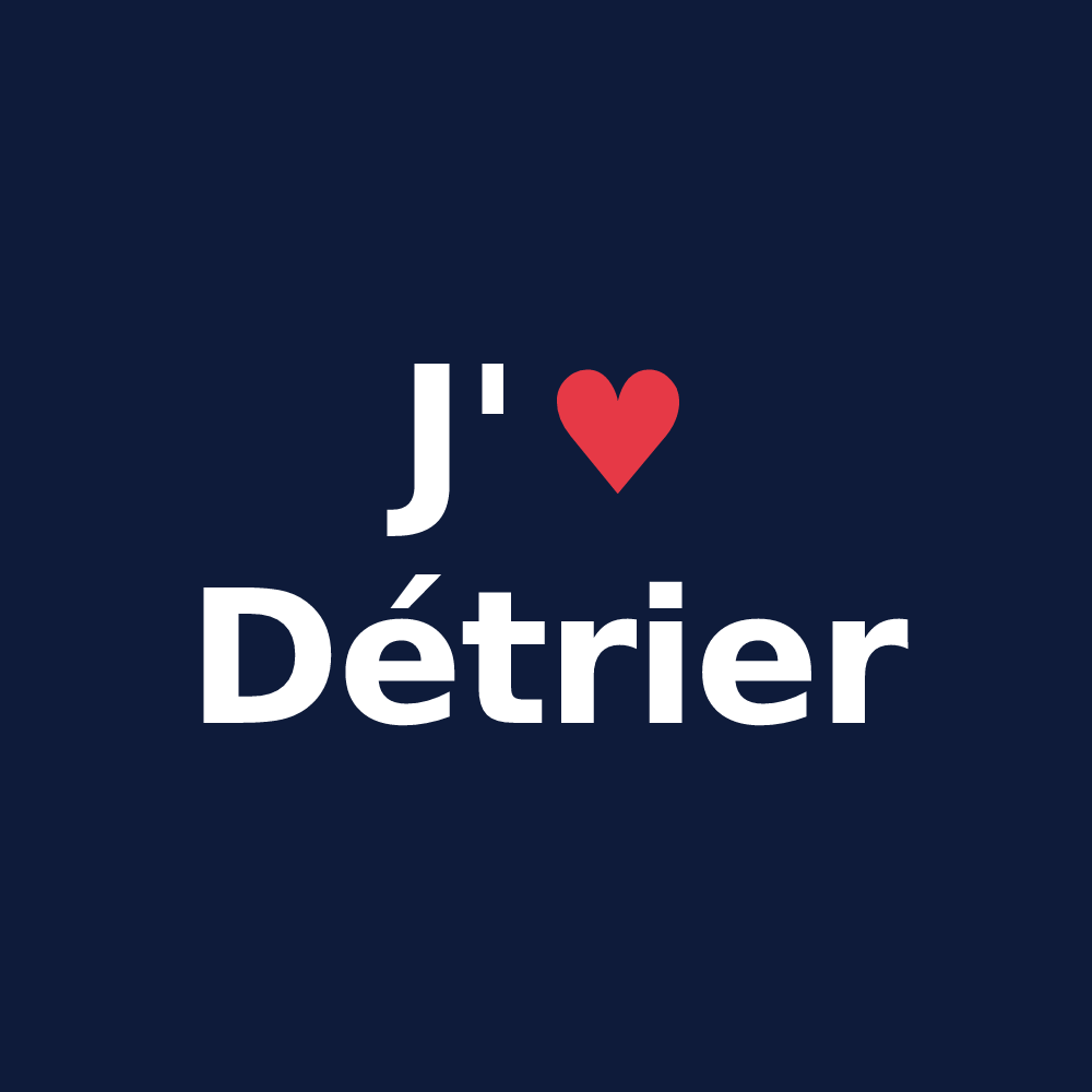 T-shirt personnalisé Détrier — design J'aime Détrier