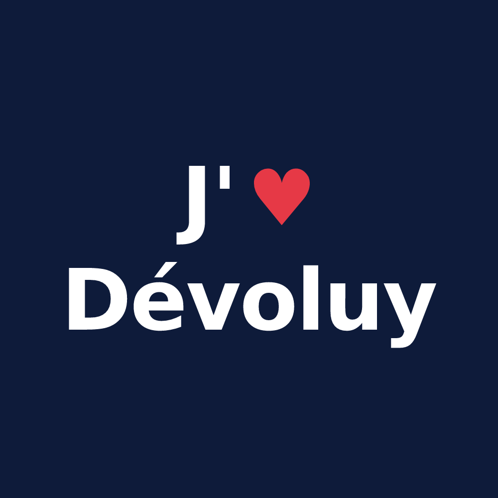 T-shirt personnalisé Dévoluy — design J'aime Dévoluy