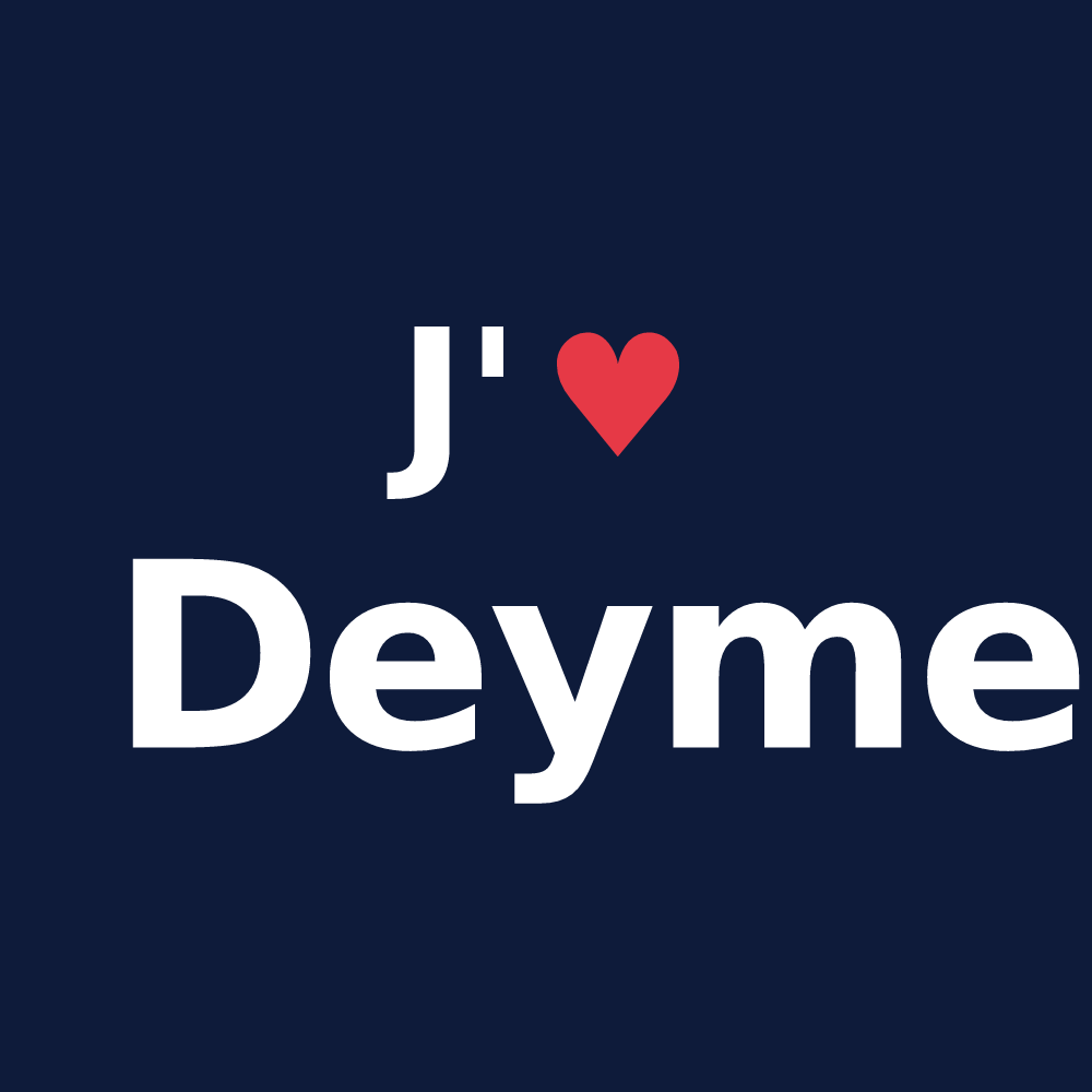 T-shirt personnalisé Deyme — design J'aime Deyme