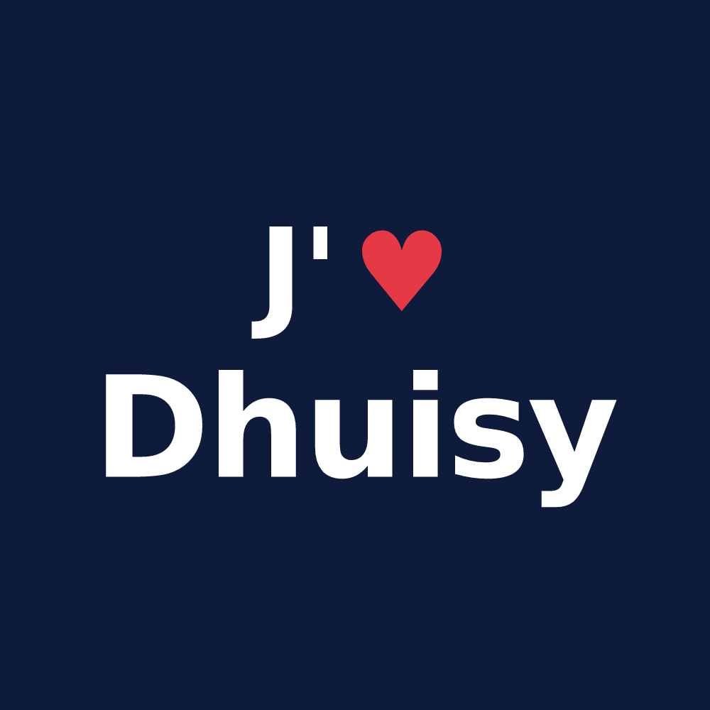T-shirt personnalisé Dhuisy — design J'aime Dhuisy