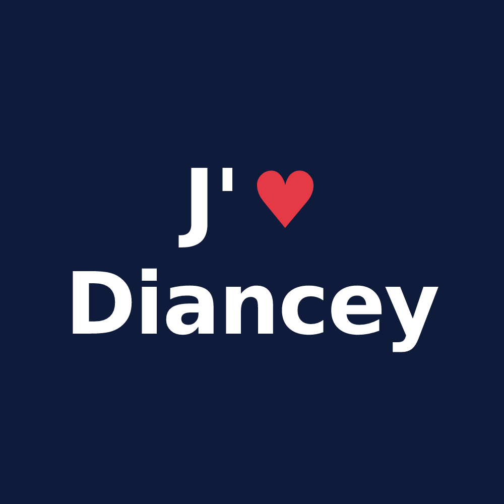T-shirt personnalisé Diancey — design J'aime Diancey
