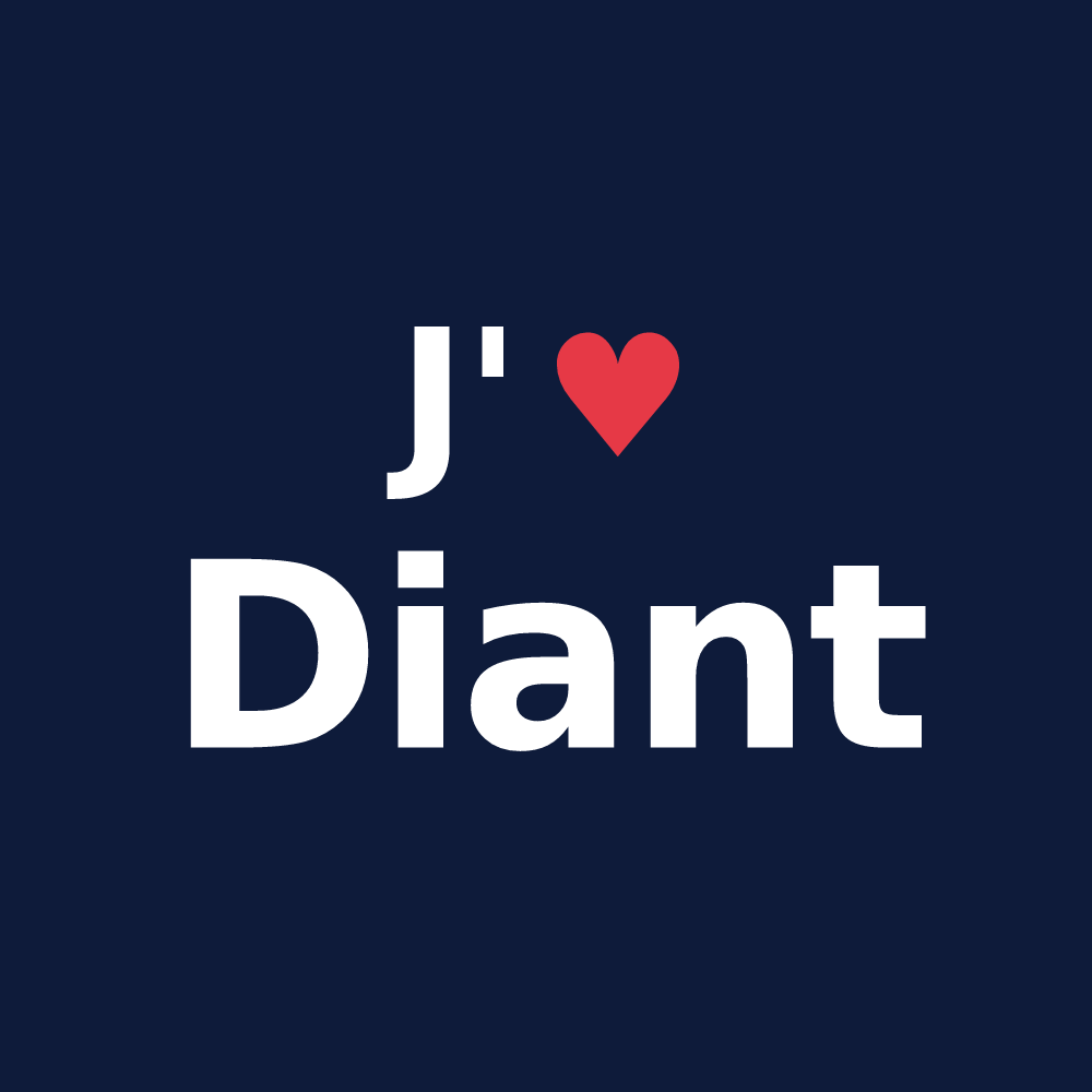 T-shirt personnalisé Diant — design J'aime Diant
