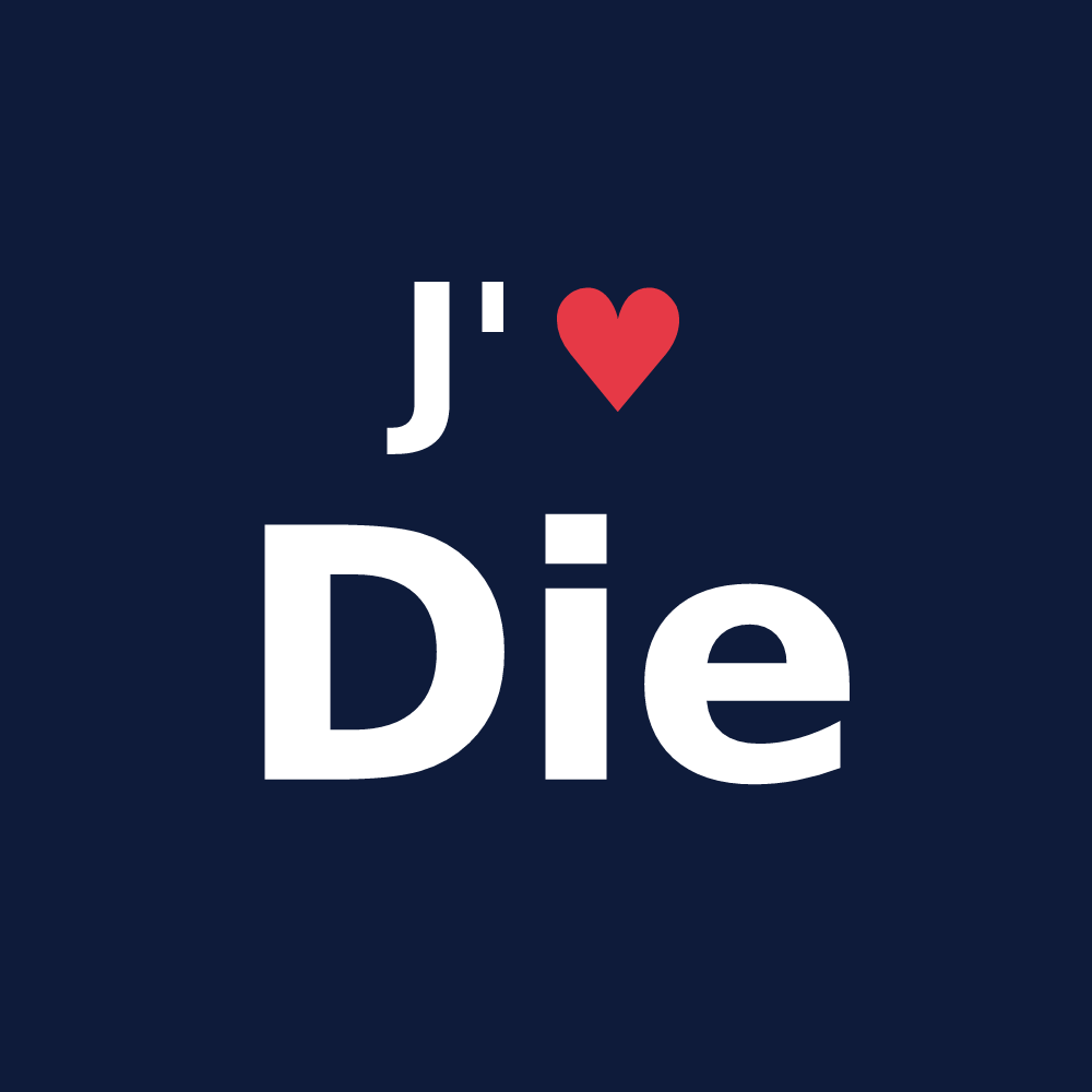 T-shirt personnalisé Die — design J'aime Die