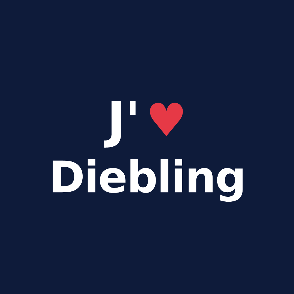 T-shirt personnalisé Diebling — design J'aime Diebling