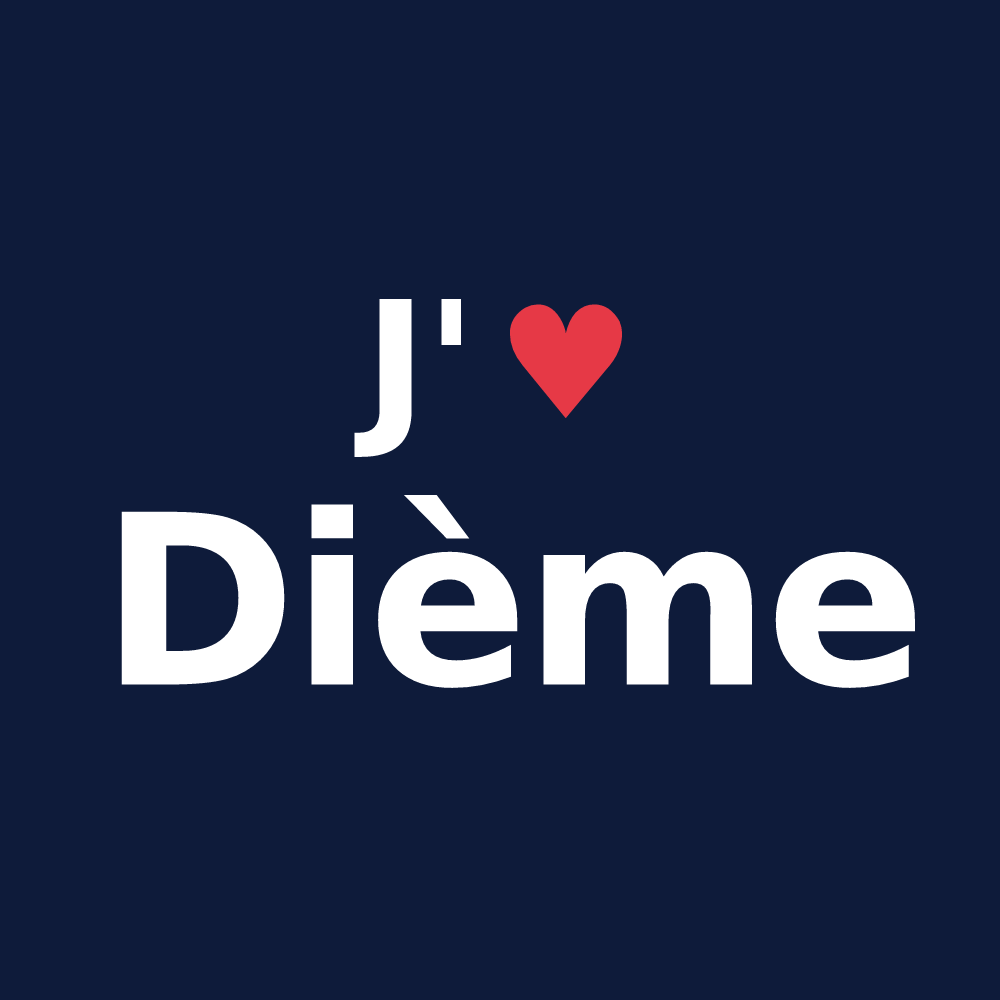 T-shirt personnalisé Dième — design J'aime Dième