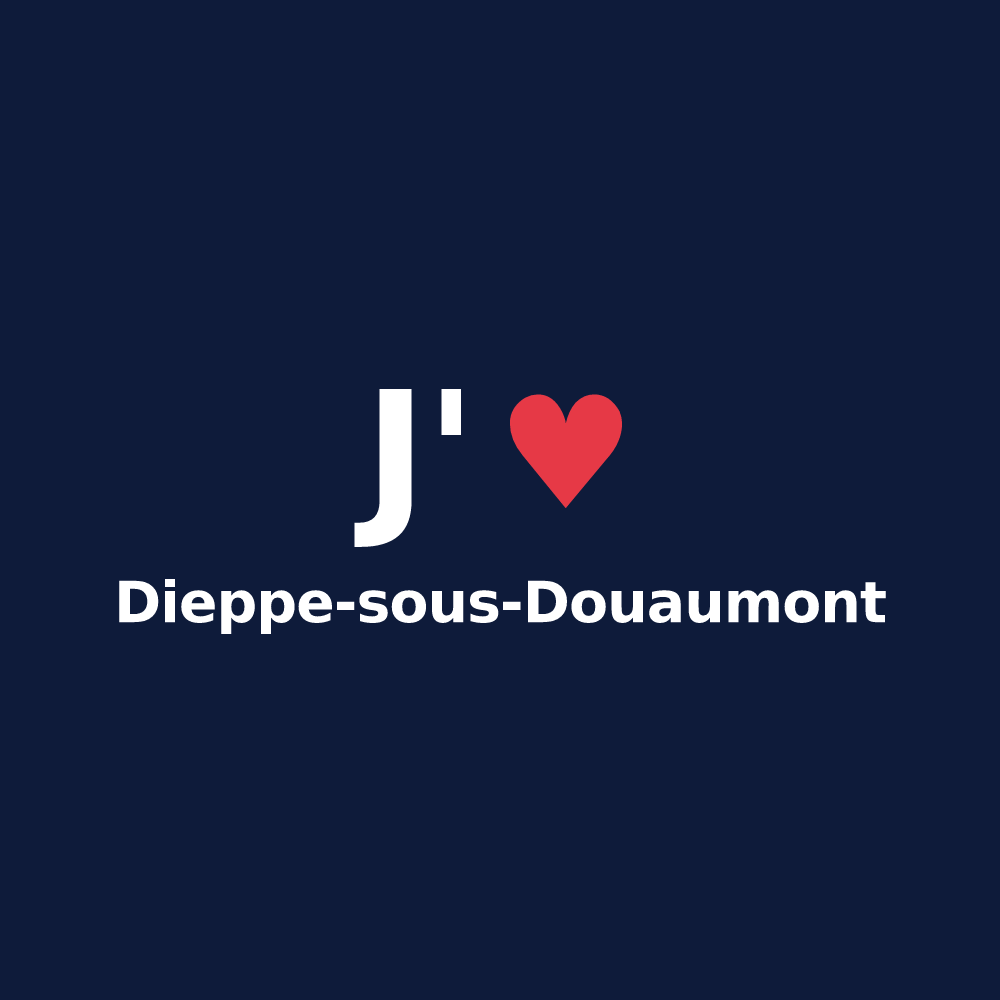 T-shirt personnalisé Dieppe-sous-Douaumont — design J'aime Dieppe-sous-Douaumont