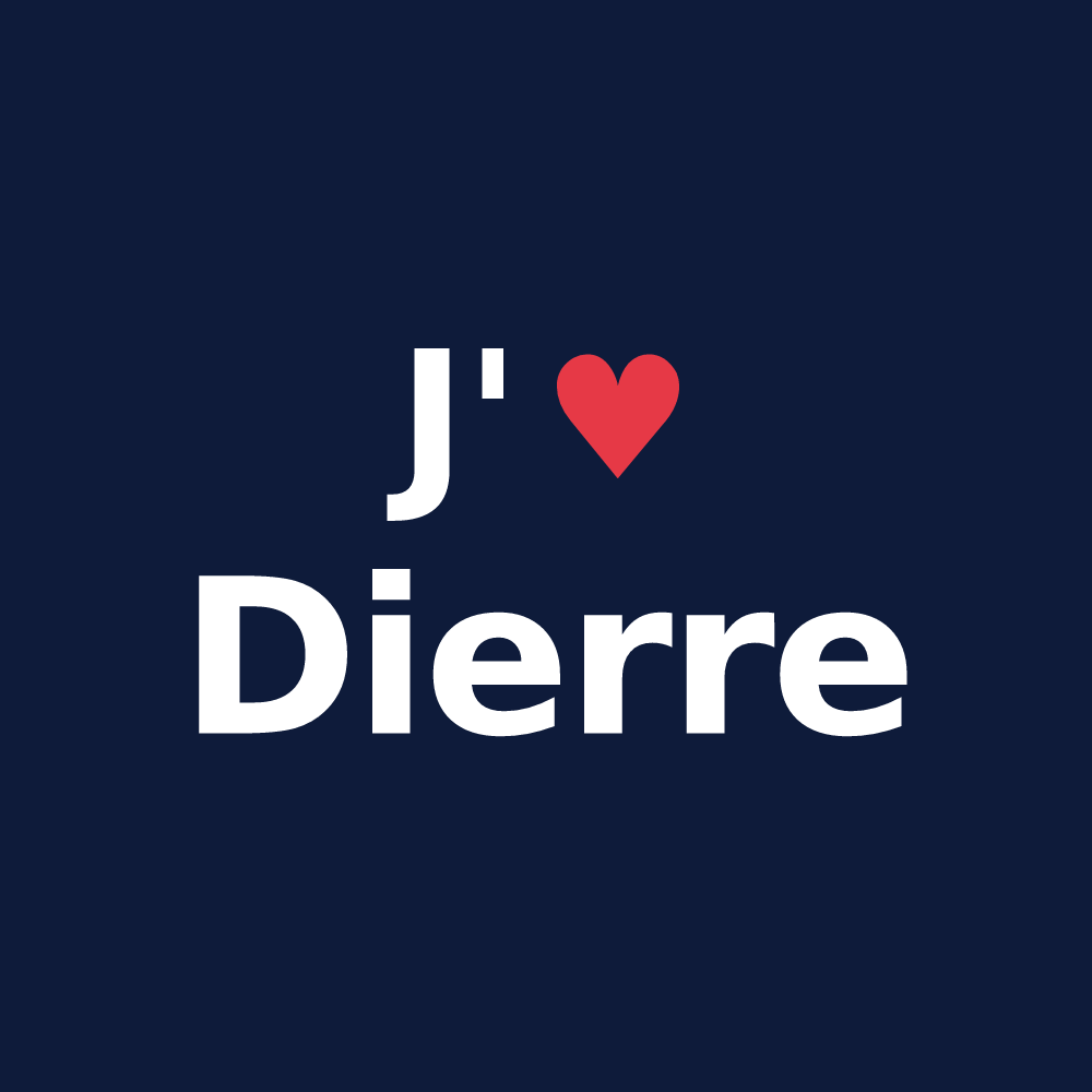 T-shirt personnalisé Dierre — design J'aime Dierre