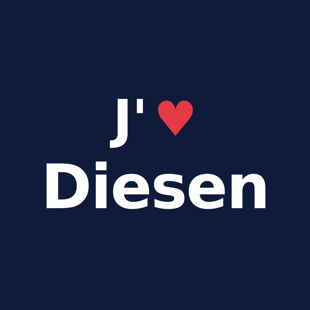 T-shirt personnalisé Diesen — design J'aime Diesen