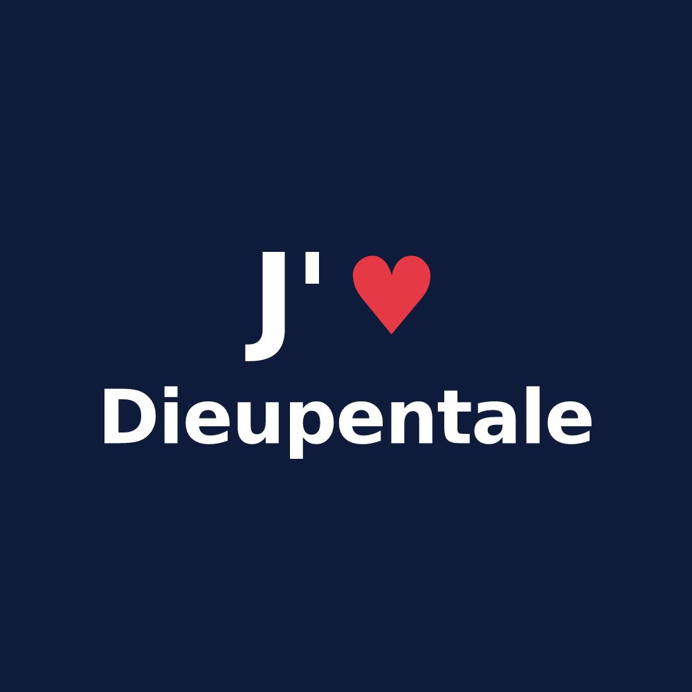 T-shirt personnalisé Dieupentale — design J'aime Dieupentale