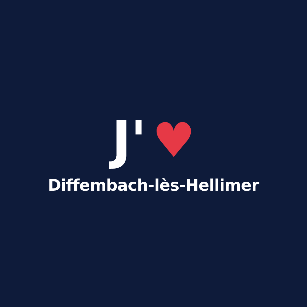 T-shirt personnalisé Diffembach-lès-Hellimer — design J'aime Diffembach-lès-Hellimer