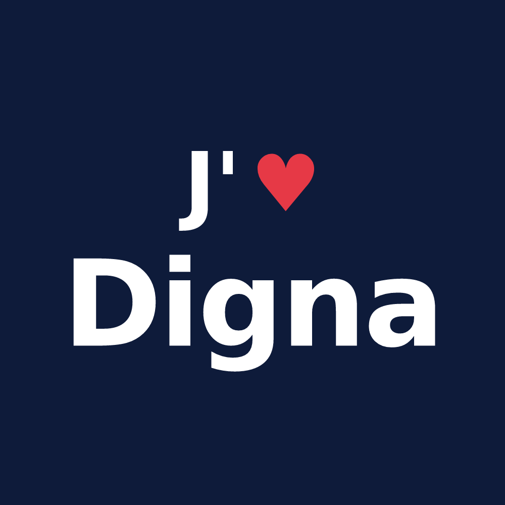 T-shirt personnalisé Digna — design J'aime Digna