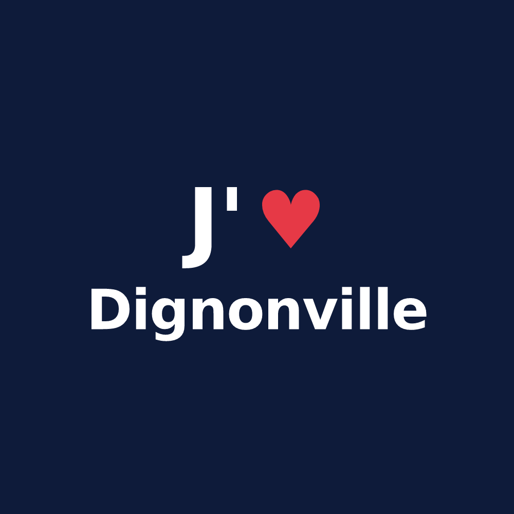 T-shirt personnalisé Dignonville — design J'aime Dignonville