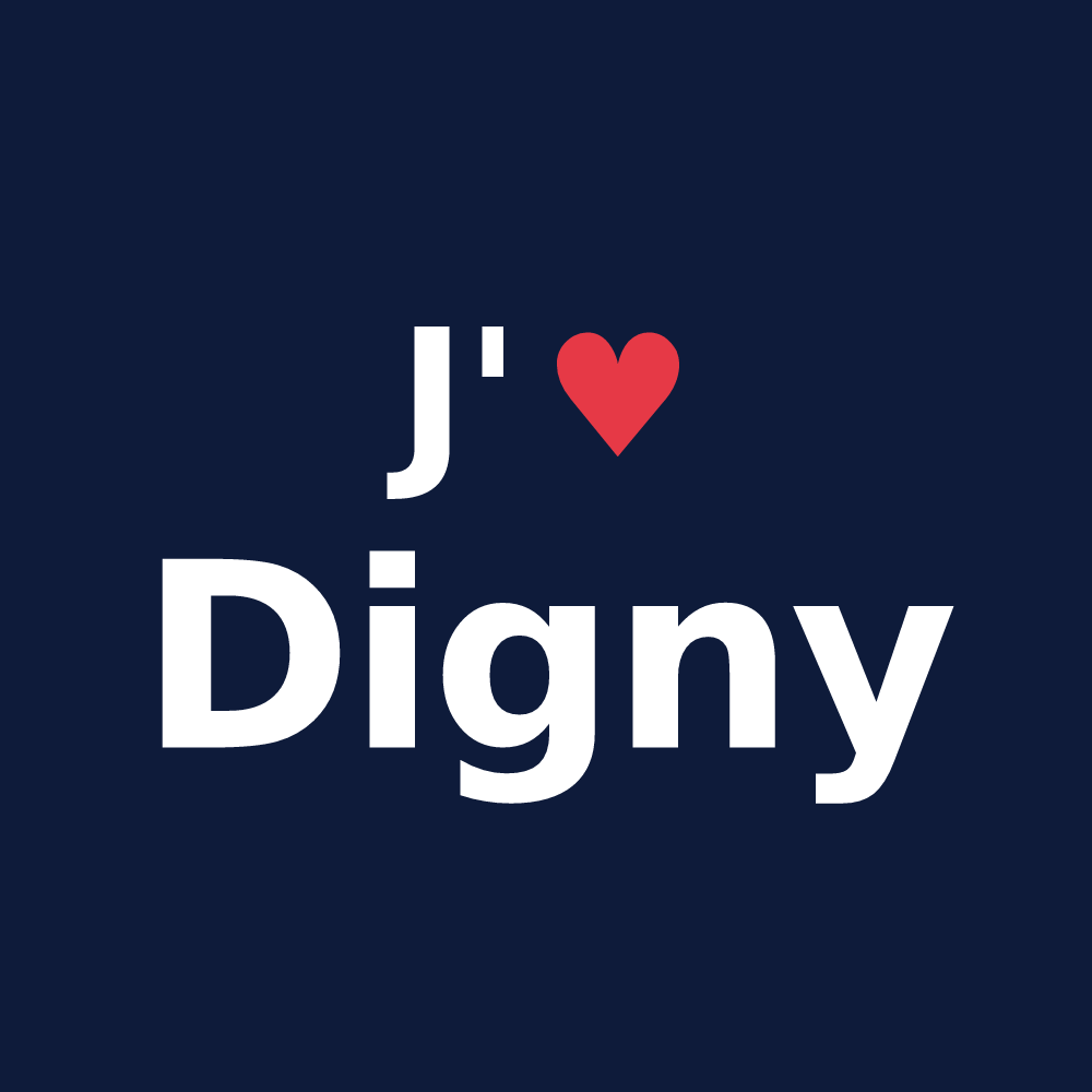 T-shirt personnalisé Digny — design J'aime Digny