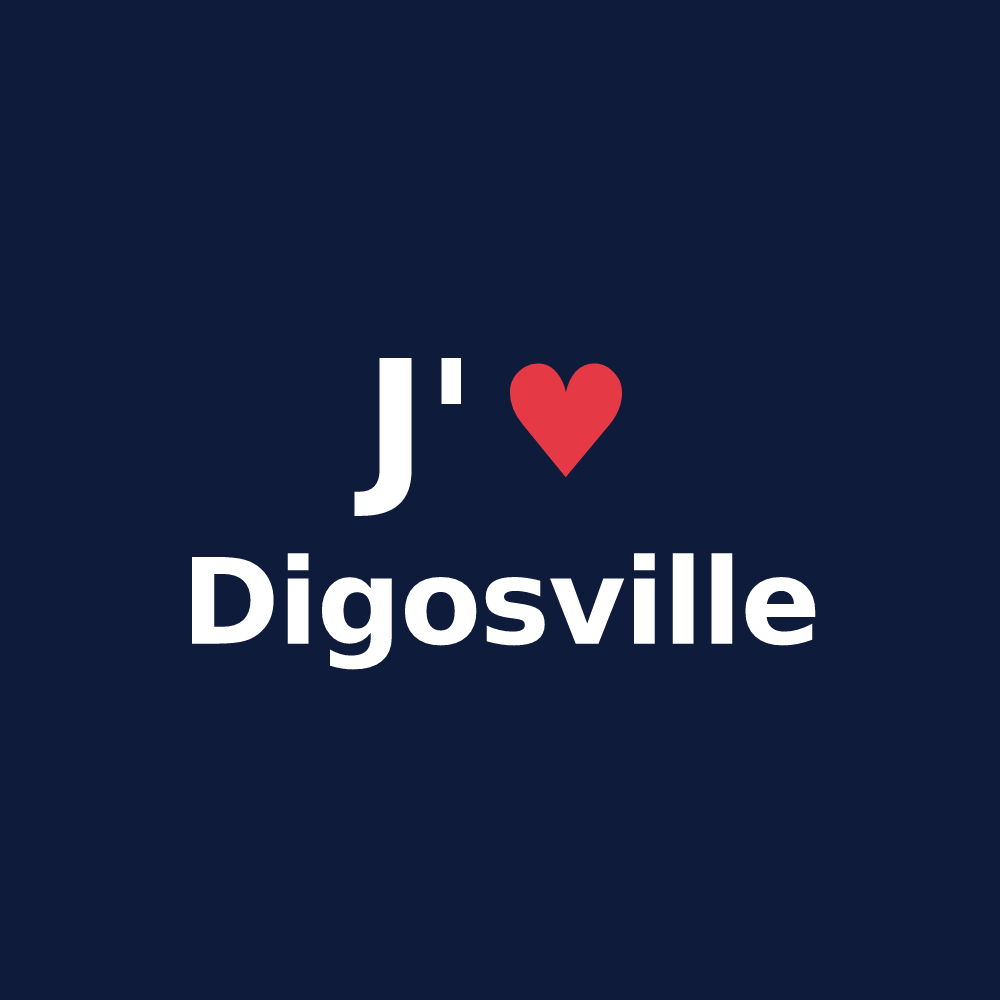 T-shirt personnalisé Digosville — design J'aime Digosville