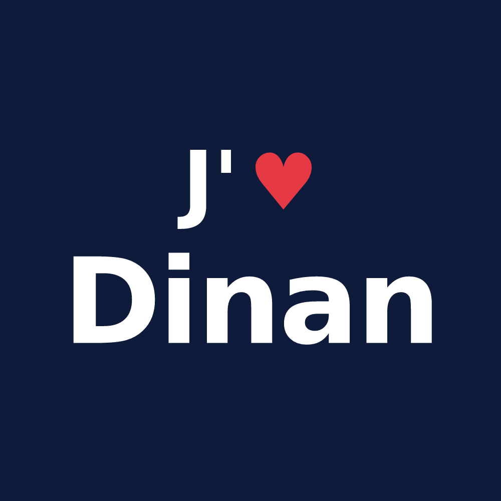 T-shirt personnalisé Dinan — design J'aime Dinan