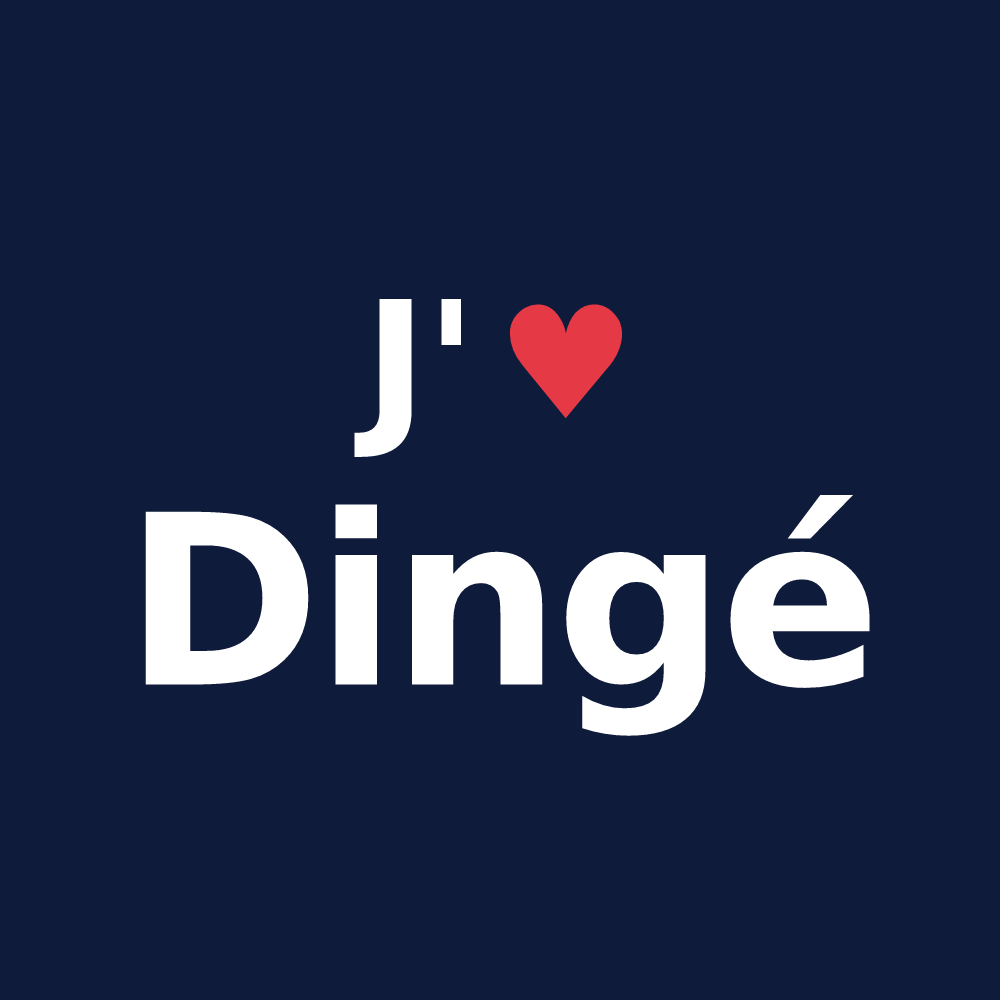 T-shirt personnalisé Dingé — design J'aime Dingé