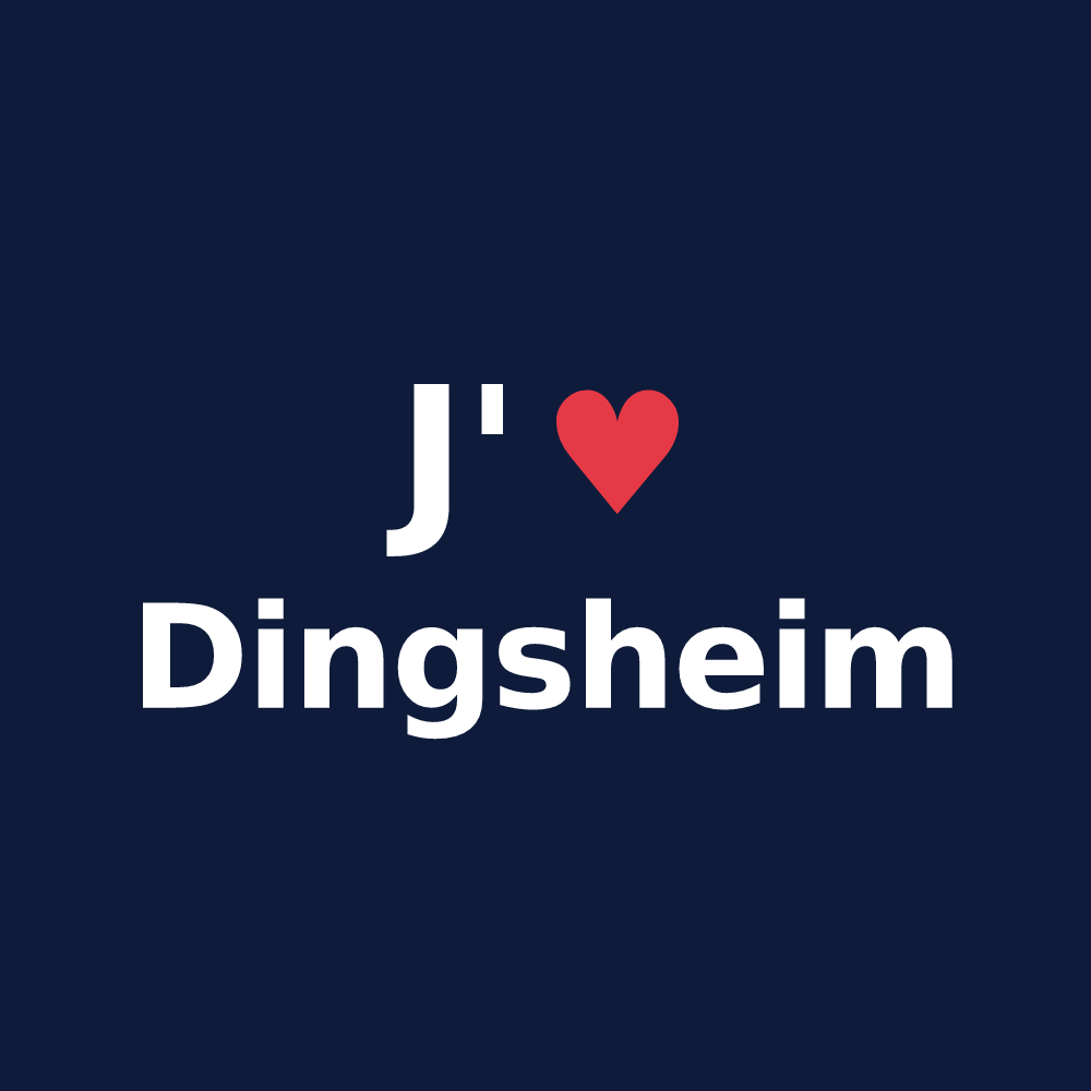 T-shirt personnalisé Dingsheim — design J'aime Dingsheim