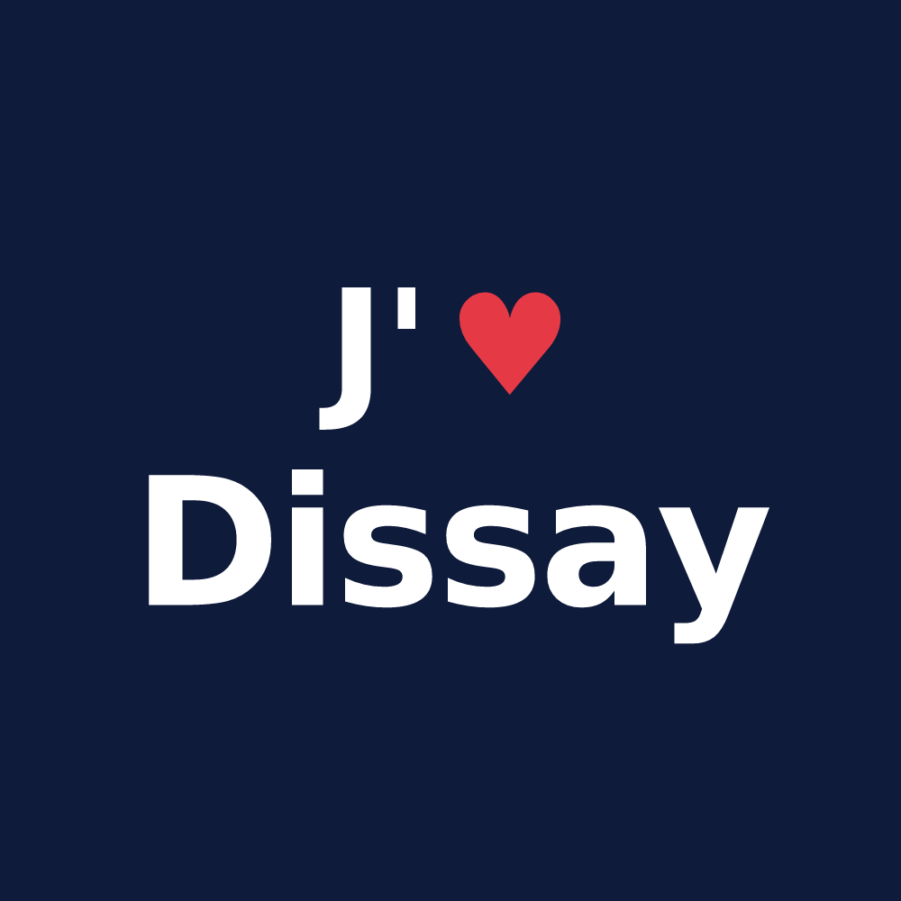 T-shirt personnalisé Dissay — design J'aime Dissay