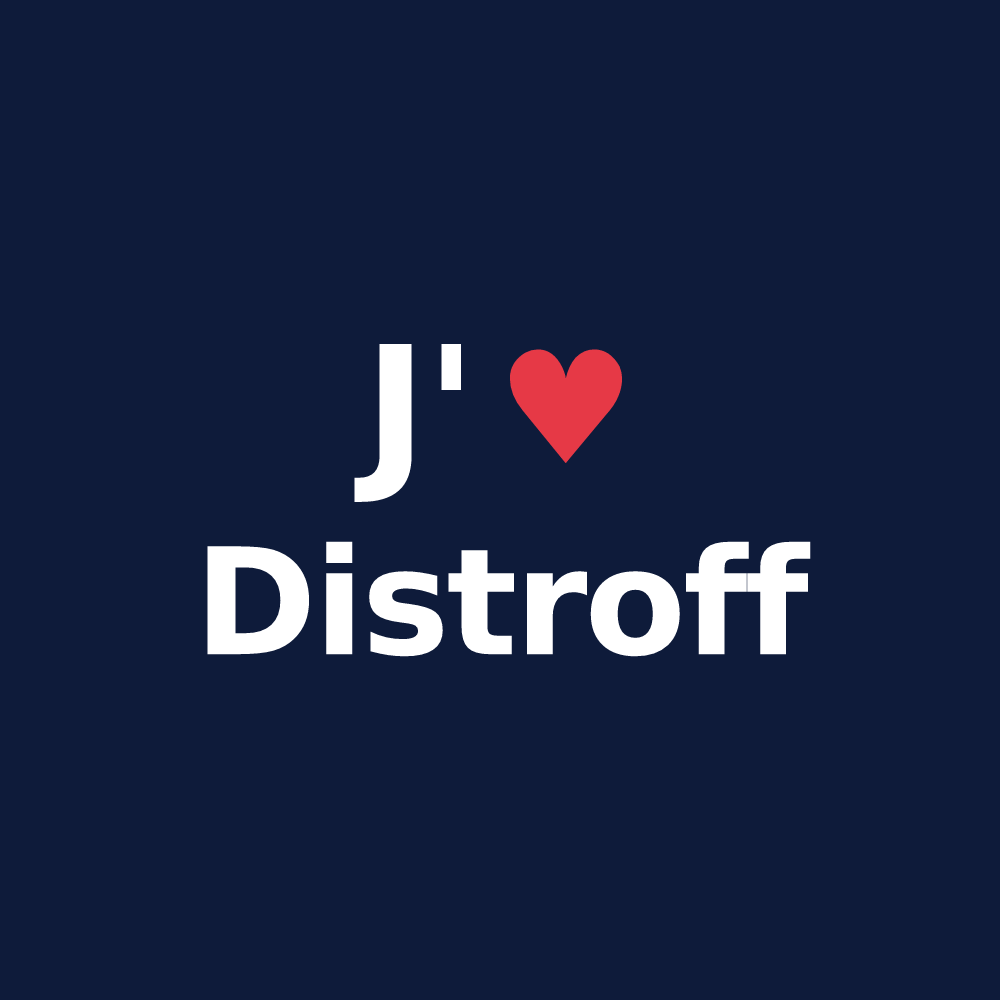T-shirt personnalisé Distroff — design J'aime Distroff