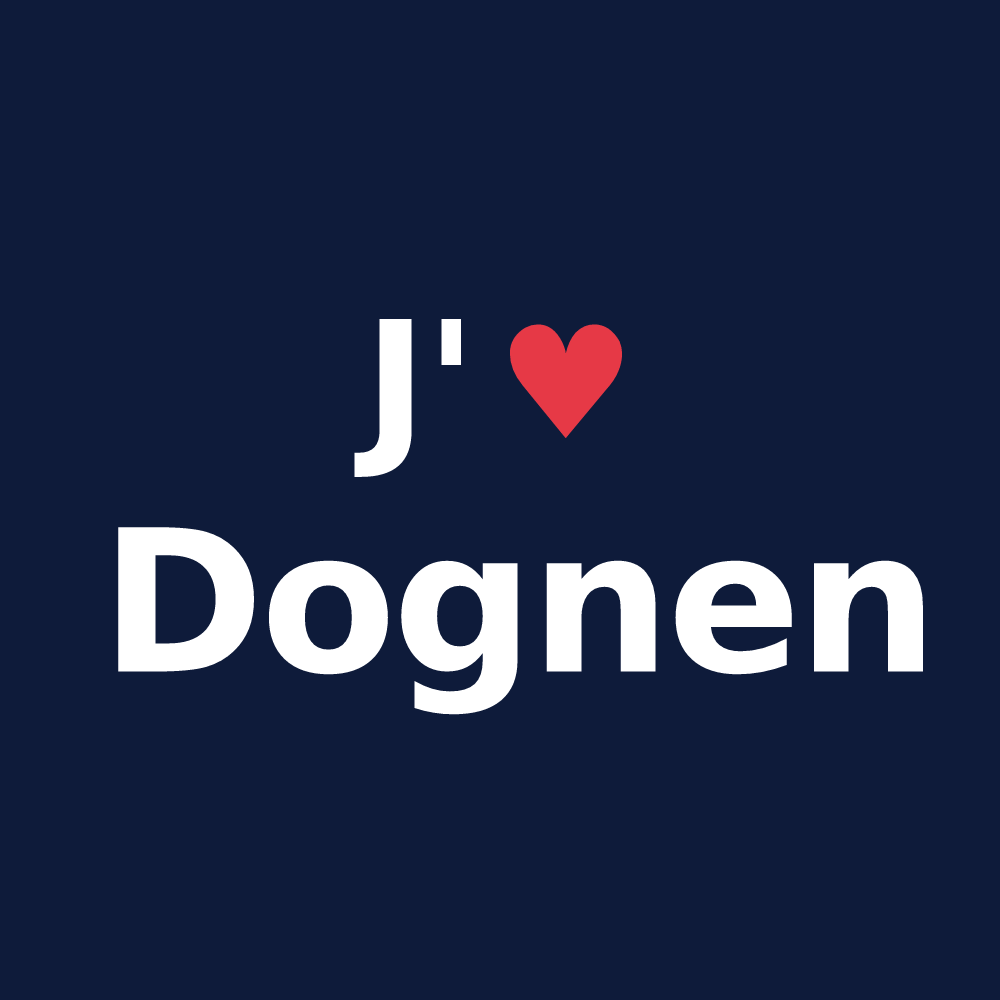 T-shirt personnalisé Dognen — design J'aime Dognen