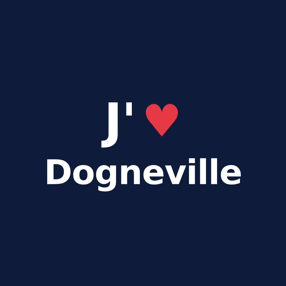 T-shirt personnalisé Dogneville — design J'aime Dogneville