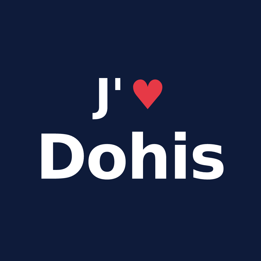 T-shirt personnalisé Dohis — design J'aime Dohis