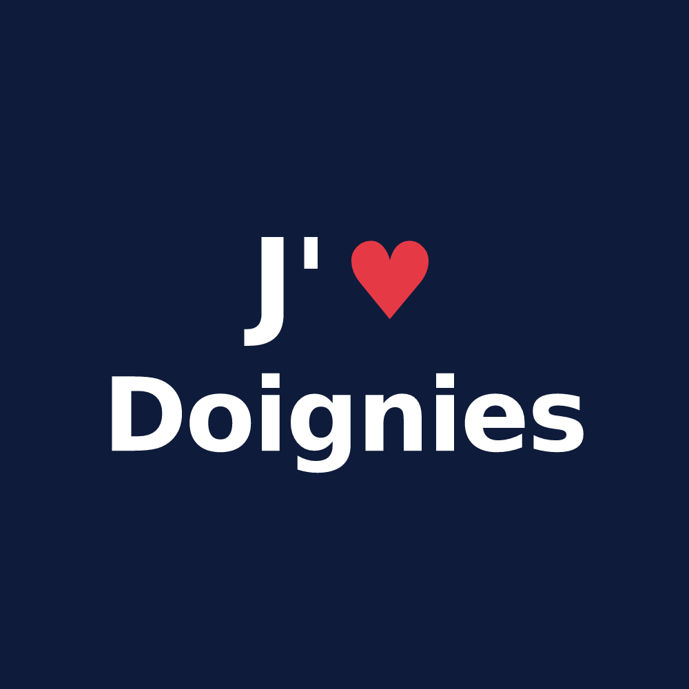 T-shirt personnalisé Doignies — design J'aime Doignies