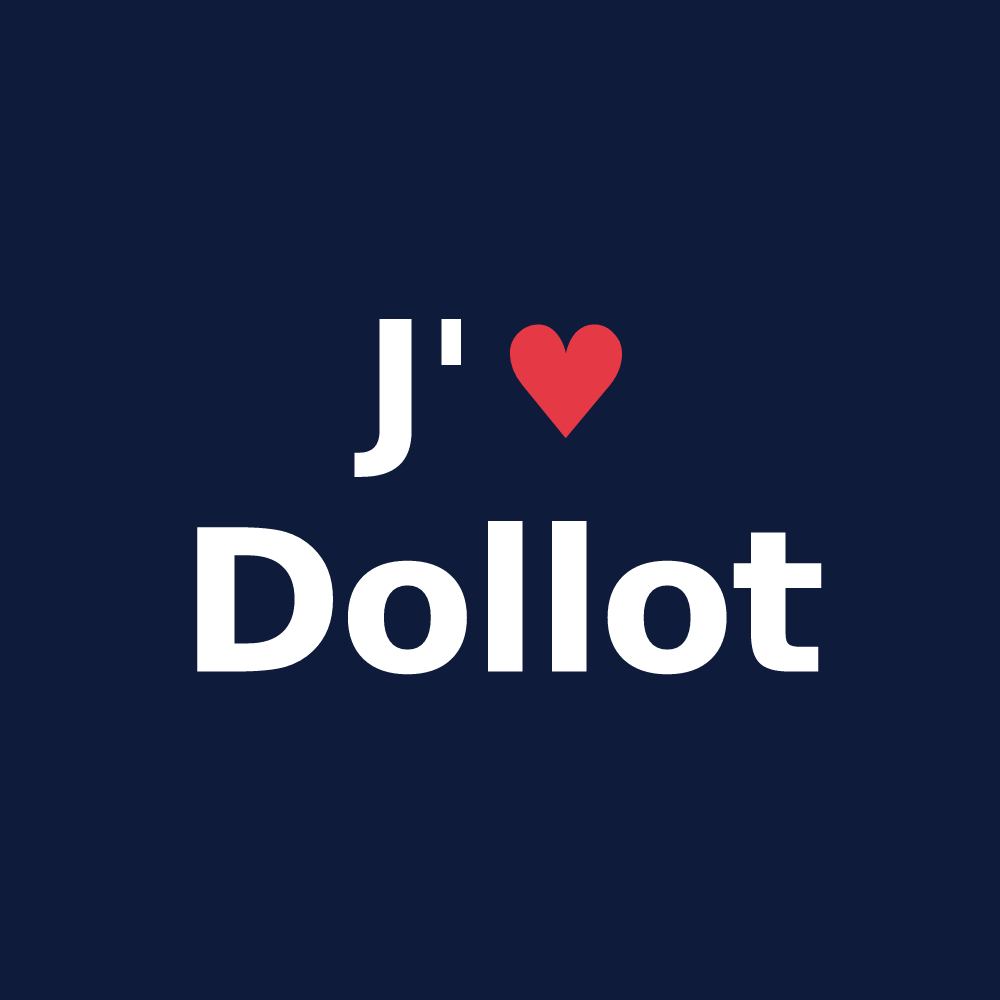 T-shirt personnalisé Dollot — design J'aime Dollot
