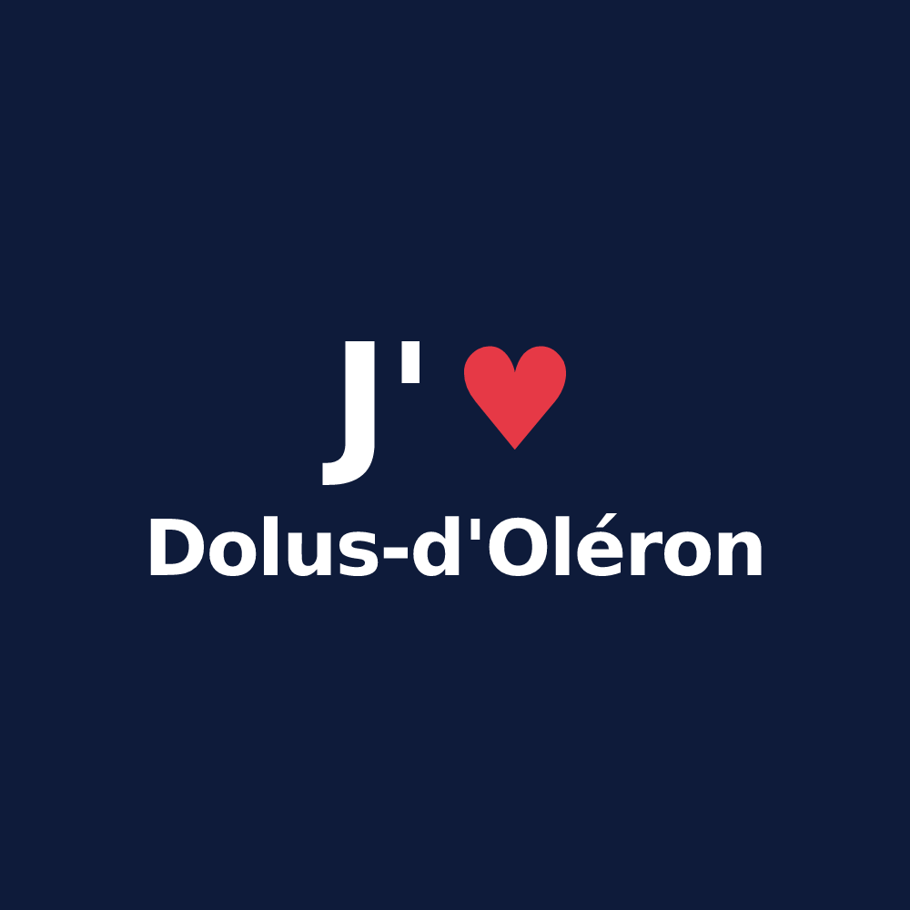 T-shirt personnalisé Dolus-d'Oléron — design J'aime Dolus-d'Oléron