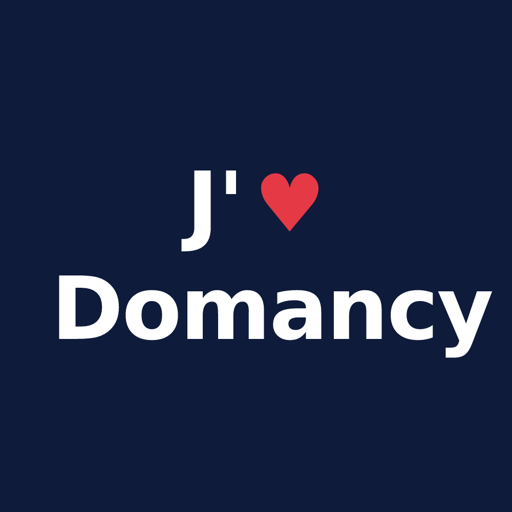 T-shirt personnalisé Domancy — design J'aime Domancy