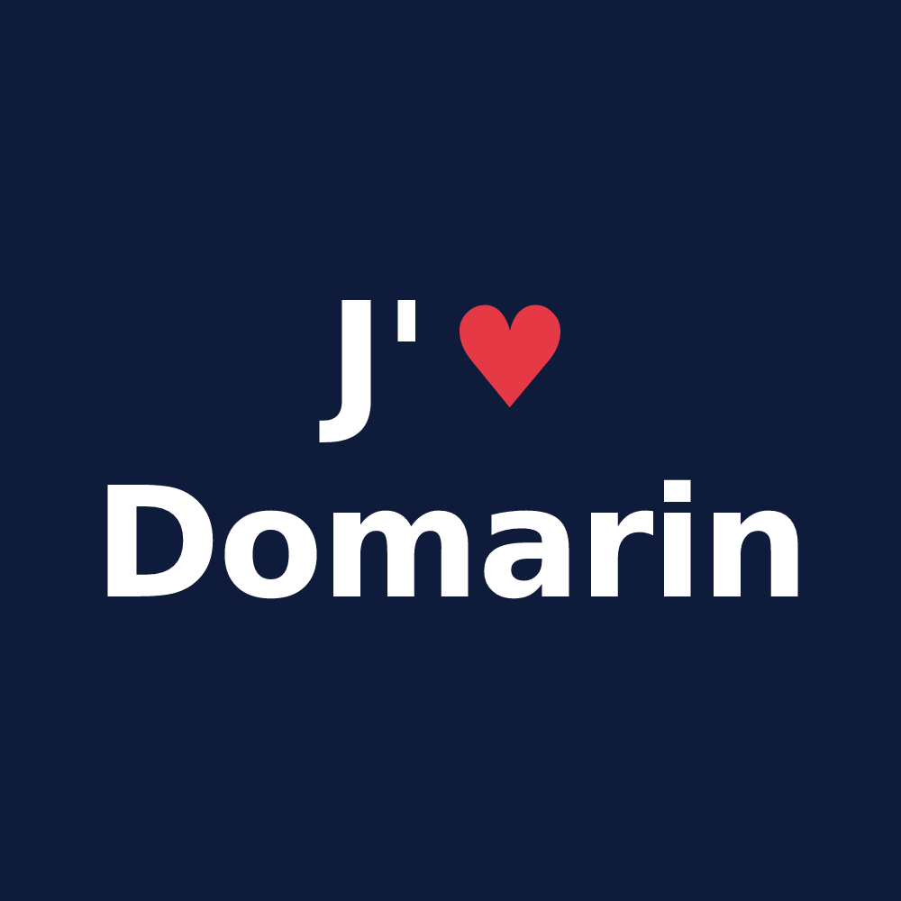T-shirt personnalisé Domarin — design J'aime Domarin