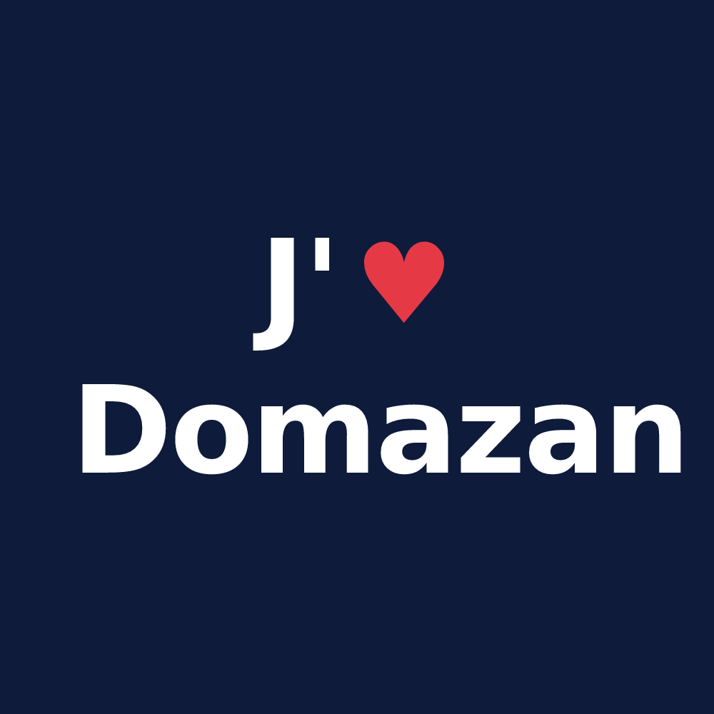 T-shirt personnalisé Domazan — design J'aime Domazan