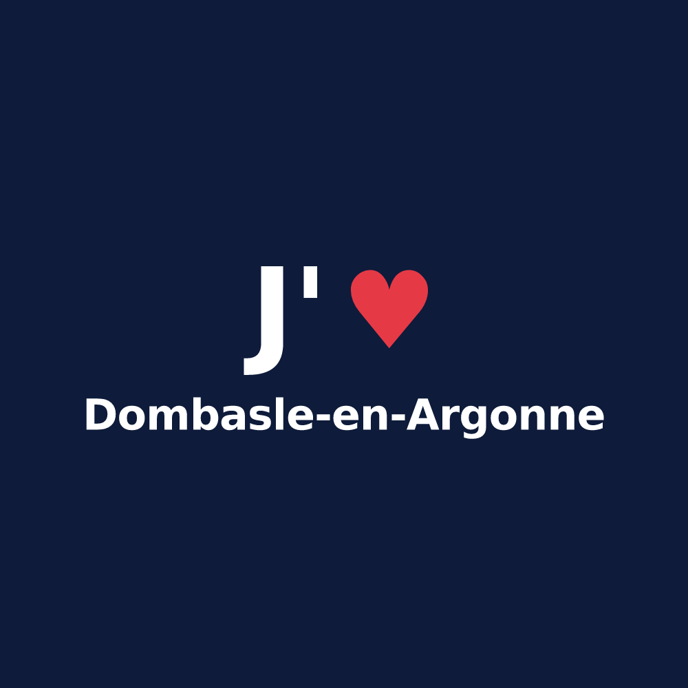 T-shirt personnalisé Dombasle-en-Argonne — design J'aime Dombasle-en-Argonne