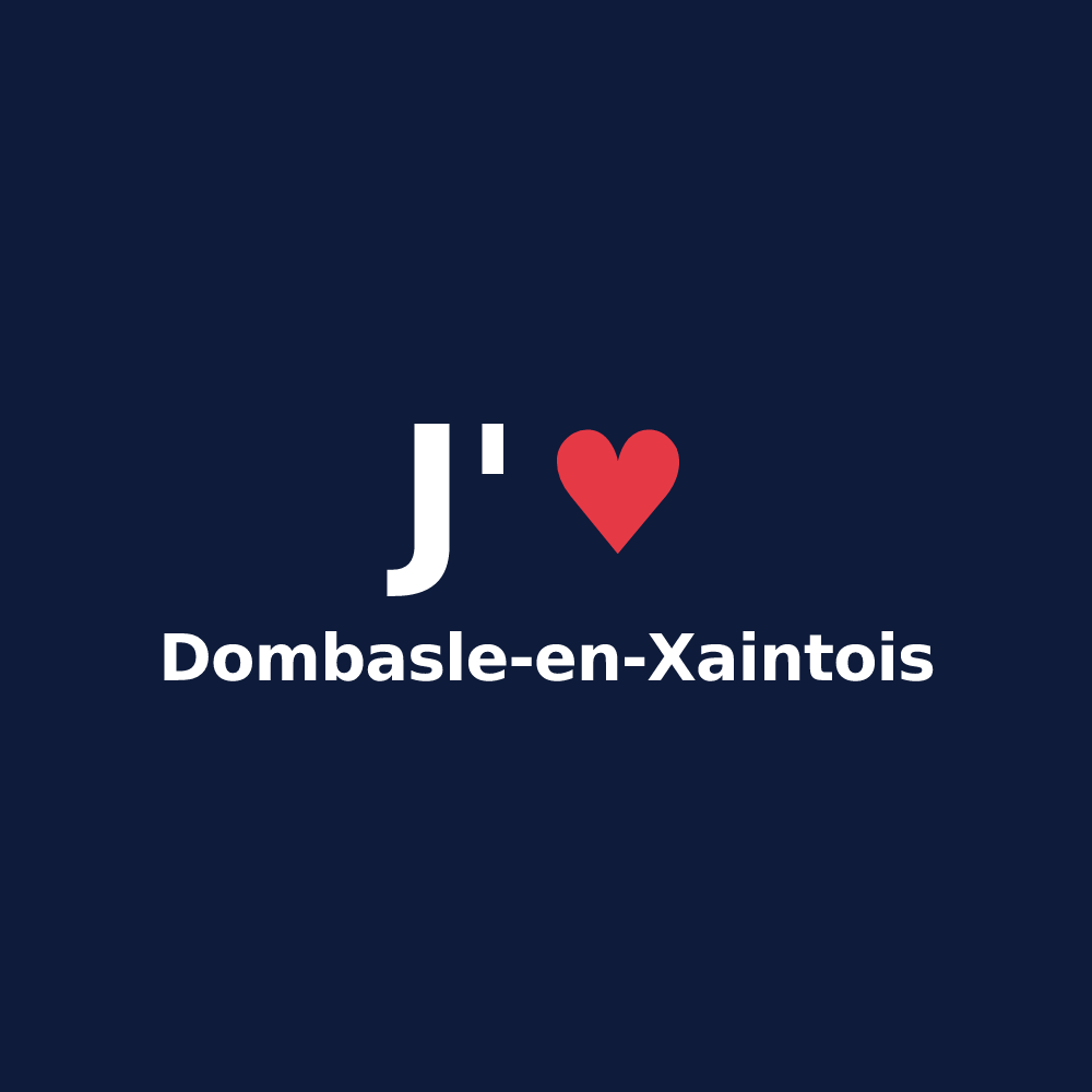 T-shirt personnalisé Dombasle-en-Xaintois — design J'aime Dombasle-en-Xaintois