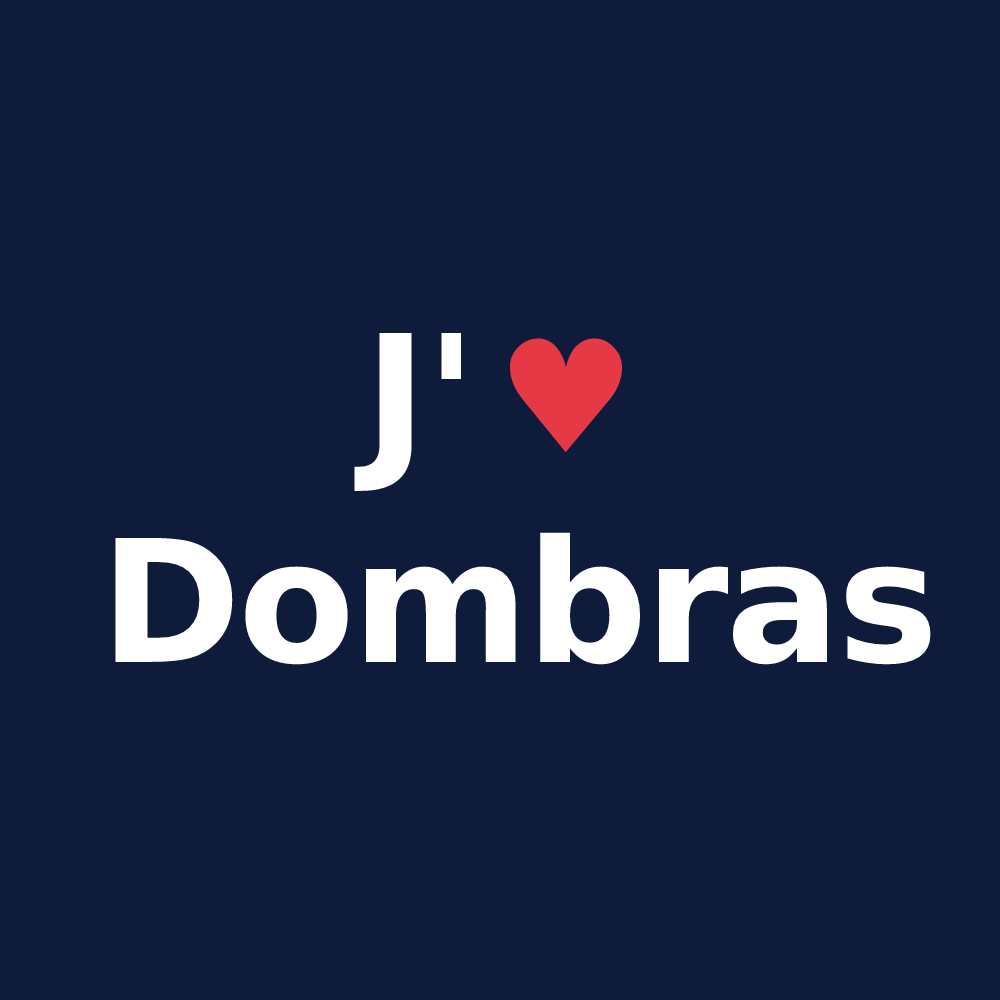 T-shirt personnalisé Dombras — design J'aime Dombras