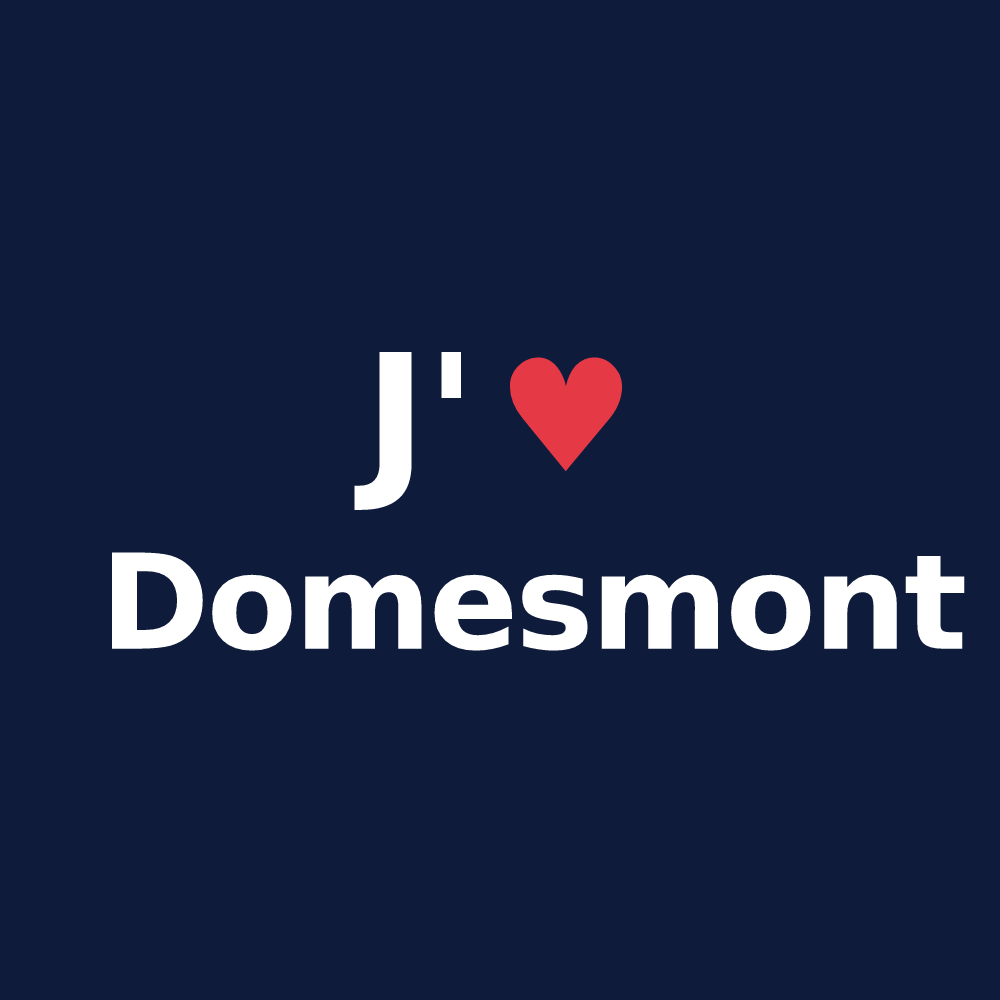 T-shirt personnalisé Domesmont — design J'aime Domesmont