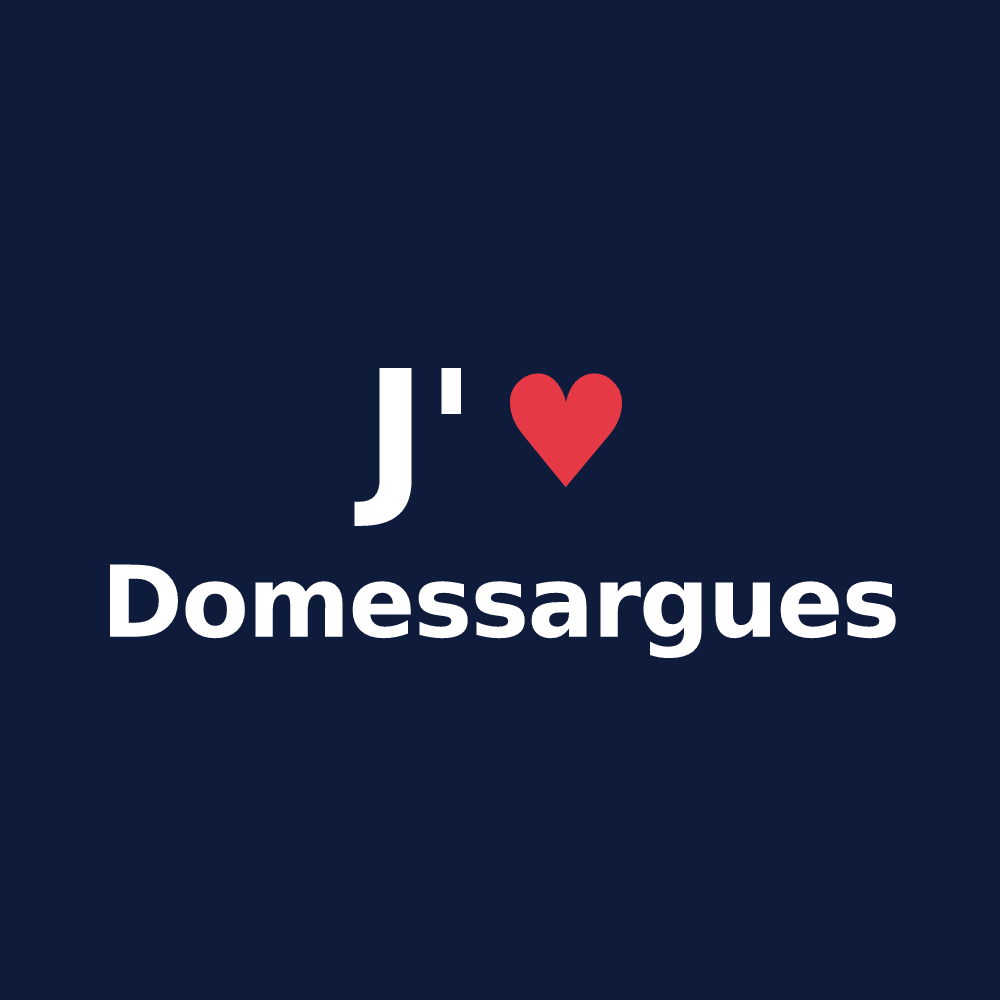 T-shirt personnalisé Domessargues — design J'aime Domessargues