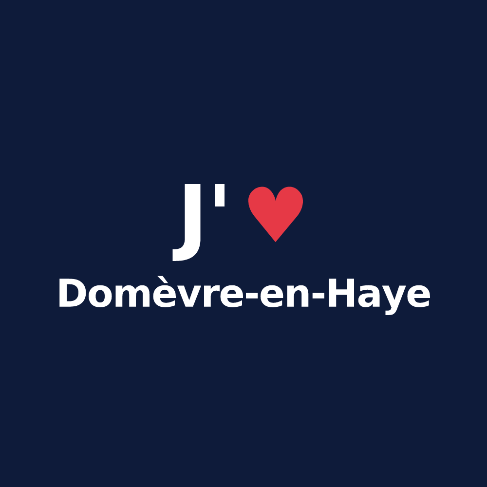 T-shirt personnalisé Domèvre-en-Haye — design J'aime Domèvre-en-Haye